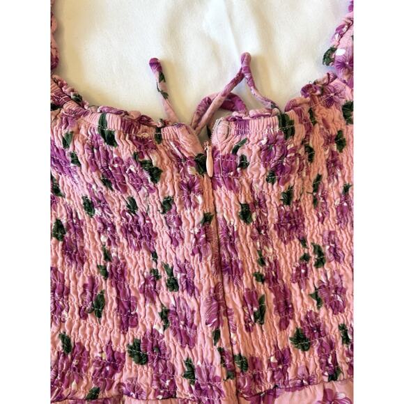 Sweet Pot Women’s Pink Floral Mini Sun Dress Size 8 - Picture 9 of 9